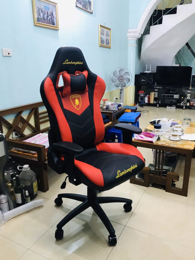 Ghế Gaming Lamborghini Màu Đỏ ( Red - Black ) - Hình ảnh 3