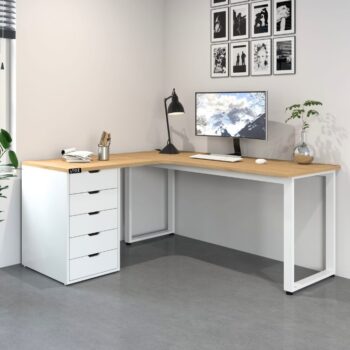 Bàn Ikea Góc L 1 Hộc Tủ ( Thiết Kế Theo Yêu Cầu )