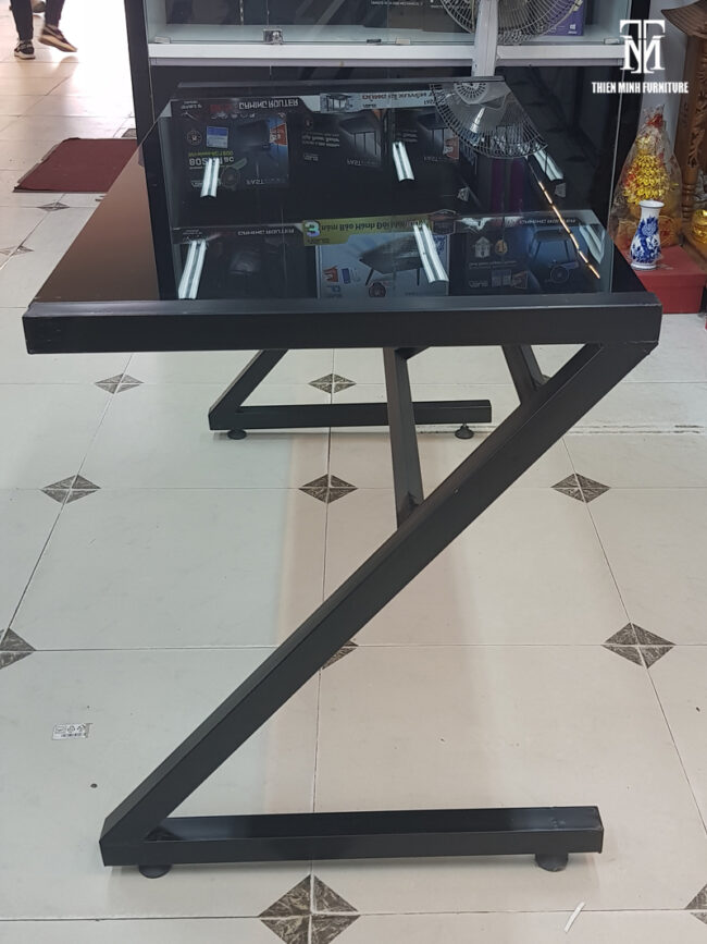 Bàn Gaming Z- Desk Mặt Kính Cường Lực Trắng - Hình ảnh 7