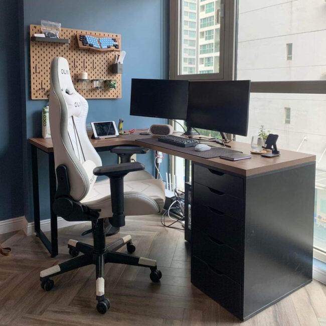 Bàn Ikea Góc L 1 Hộc Tủ ( Thiết Kế Theo Yêu Cầu ) - Hình ảnh 7