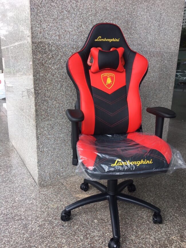 Ghế gaming Lamborghini White ( Trắng đen ) - Hình ảnh 4