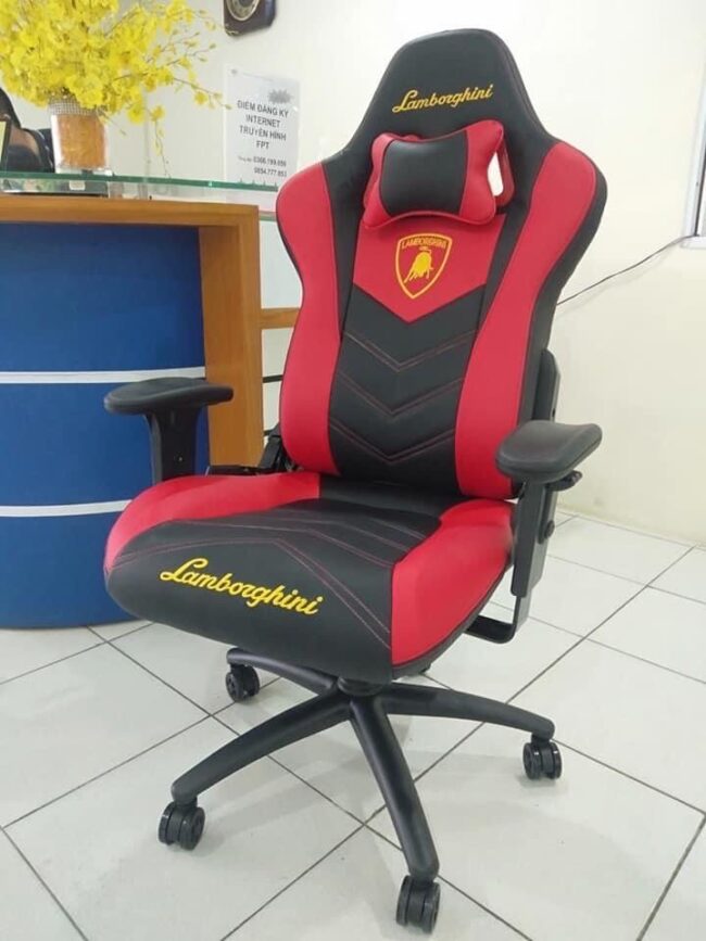 Ghế Gaming Lamborghini Màu Đỏ ( Red - Black ) - Hình ảnh 4