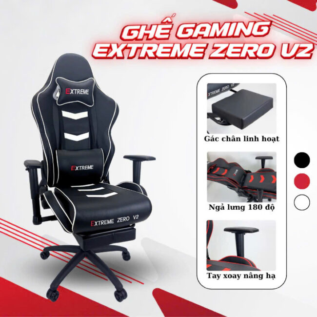 Ghế Gaming Extreme Zero V2 Trắng