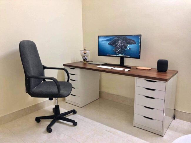 Bàn Ikea 2 Hộc Tủ Trắng ( Mặt Tùy Biến Màu Sắc ) - Hình ảnh 9