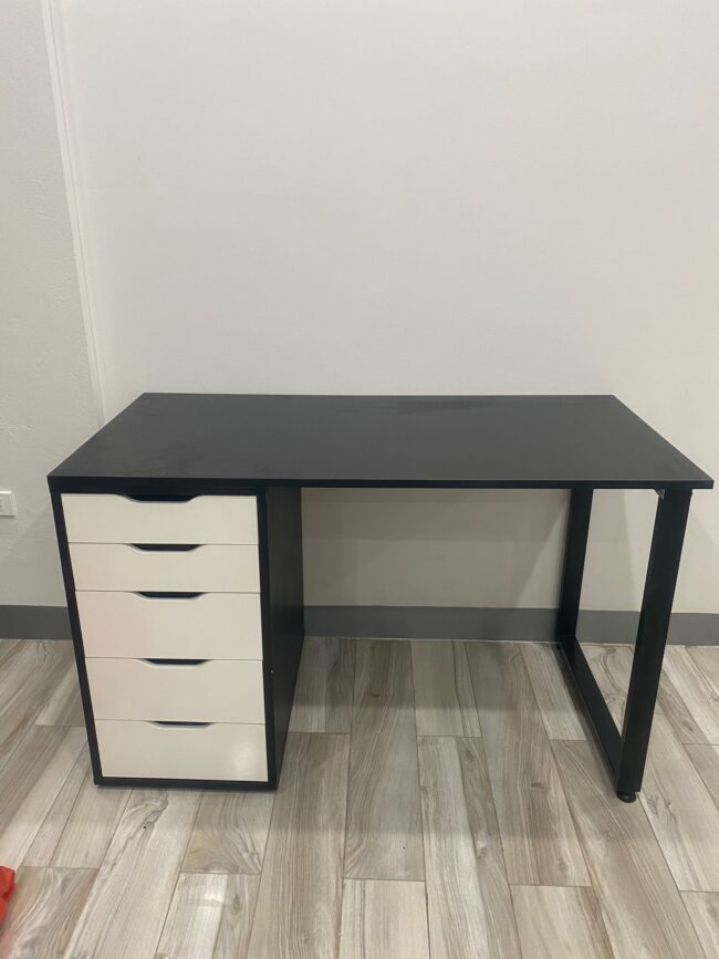 Bàn IKEA 1 Hộc Tủ Đen ( Mặt Tùy Biến Màu Sắc ) - Hình ảnh 2