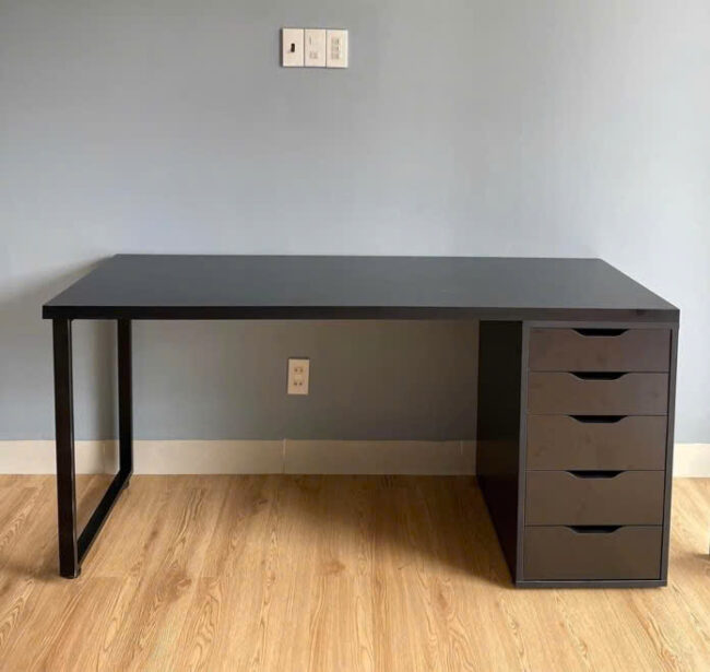Bàn IKEA 1 Hộc Tủ Đen ( Mặt Tùy Biến Màu Sắc ) - Hình ảnh 8