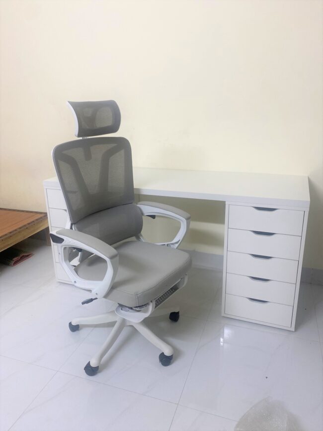 Ghế Công Thái Học Cao Cấp S07 Xám Ghi - Hình ảnh 3