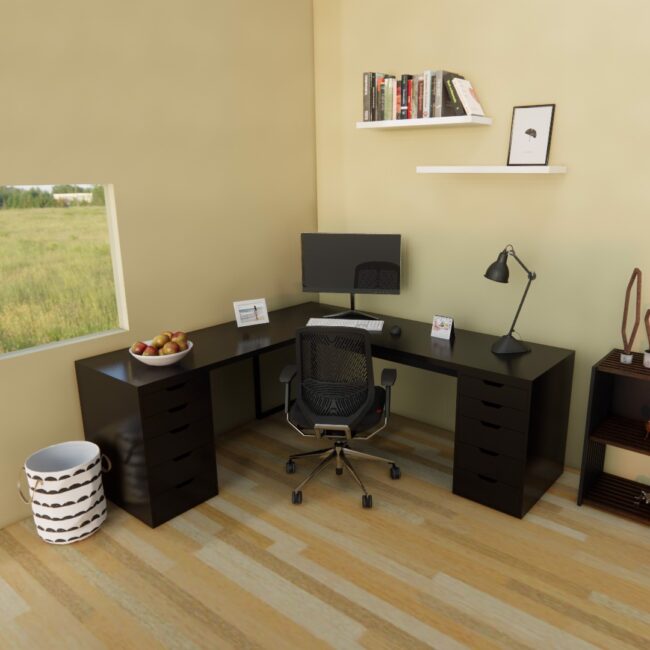 Bàn Ikea Góc L 2 Hộc Tủ ( Thiết Kế Theo Yêu Cầu ) - Hình ảnh 10