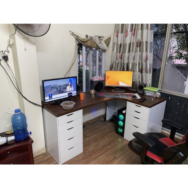 Bàn Ikea Góc L 2 Hộc Tủ ( Thiết Kế Theo Yêu Cầu ) - Hình ảnh 7