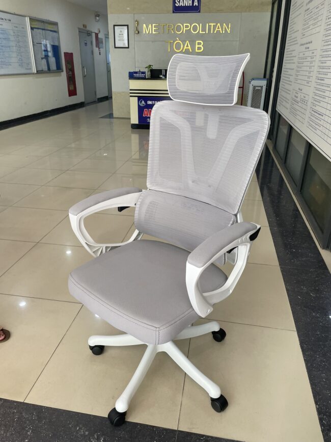 Ghế Công Thái Học Cao Cấp S07 Xám Ghi - Hình ảnh 6