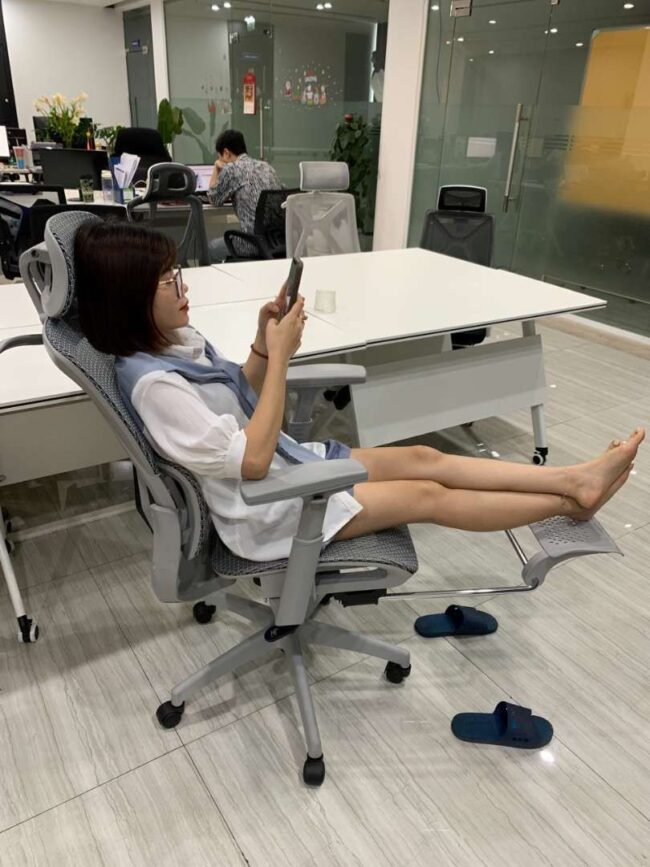 Ghế công thái học LIMO 919, ghế văn phòng thiết kế full lưới - Ghế chơi game làm việc, tặng kê chân - Hình ảnh 7