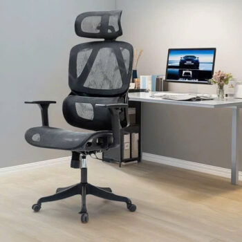 Ghế công thái học LIMO 919 - Ghế chơi game làm việc, tặng kê chân. Bản thiết kế Full lưới