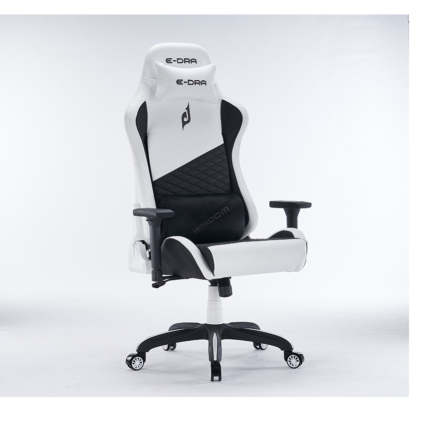 Ghế game EDRA EGC231 Fabric - WISDOM màu Trắng ( White - Black ) - Ảnh 2