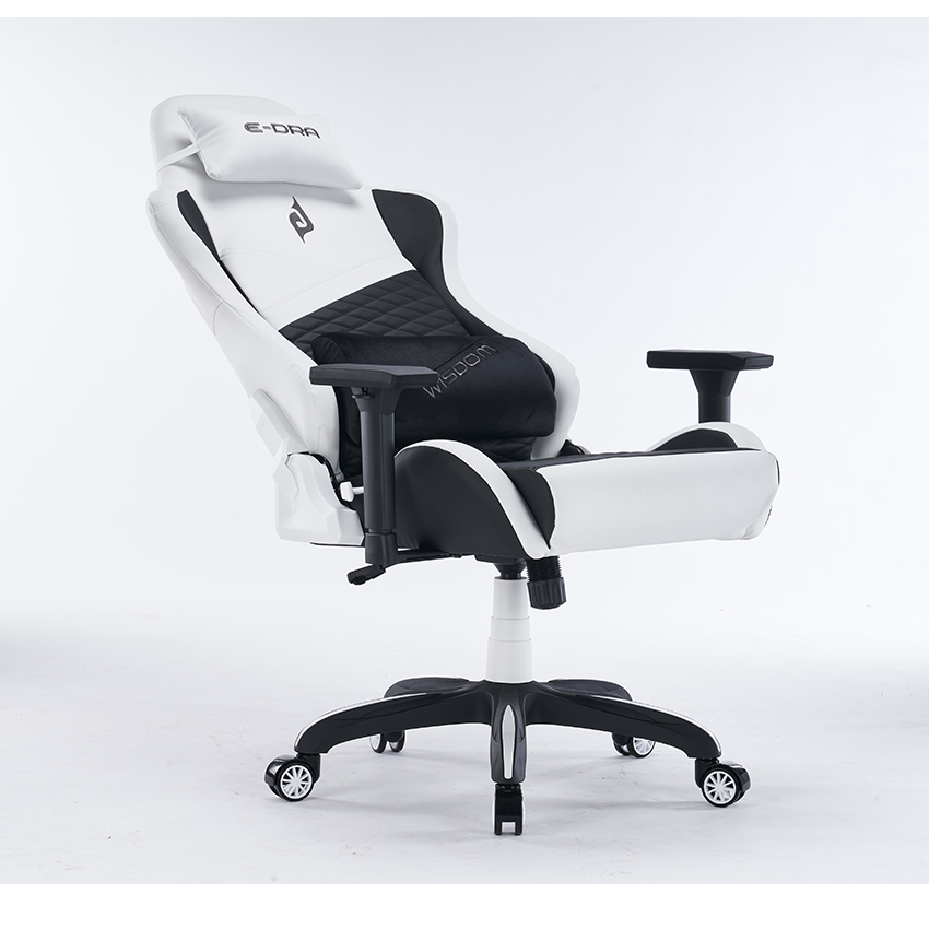 Ghế game EDRA EGC231 Fabric - WISDOM màu Trắng ( White - Black ) - Ảnh 4