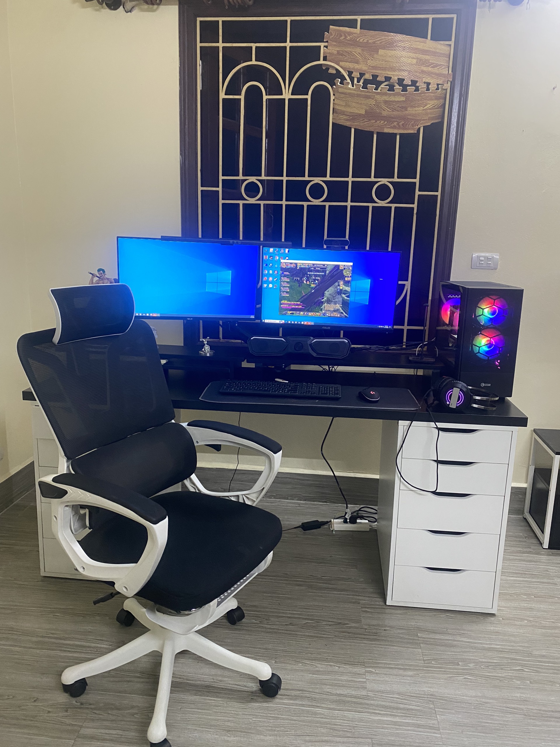 Combo bàn ghế CTH S07 + bàn Gaming Ikea - Ảnh 2