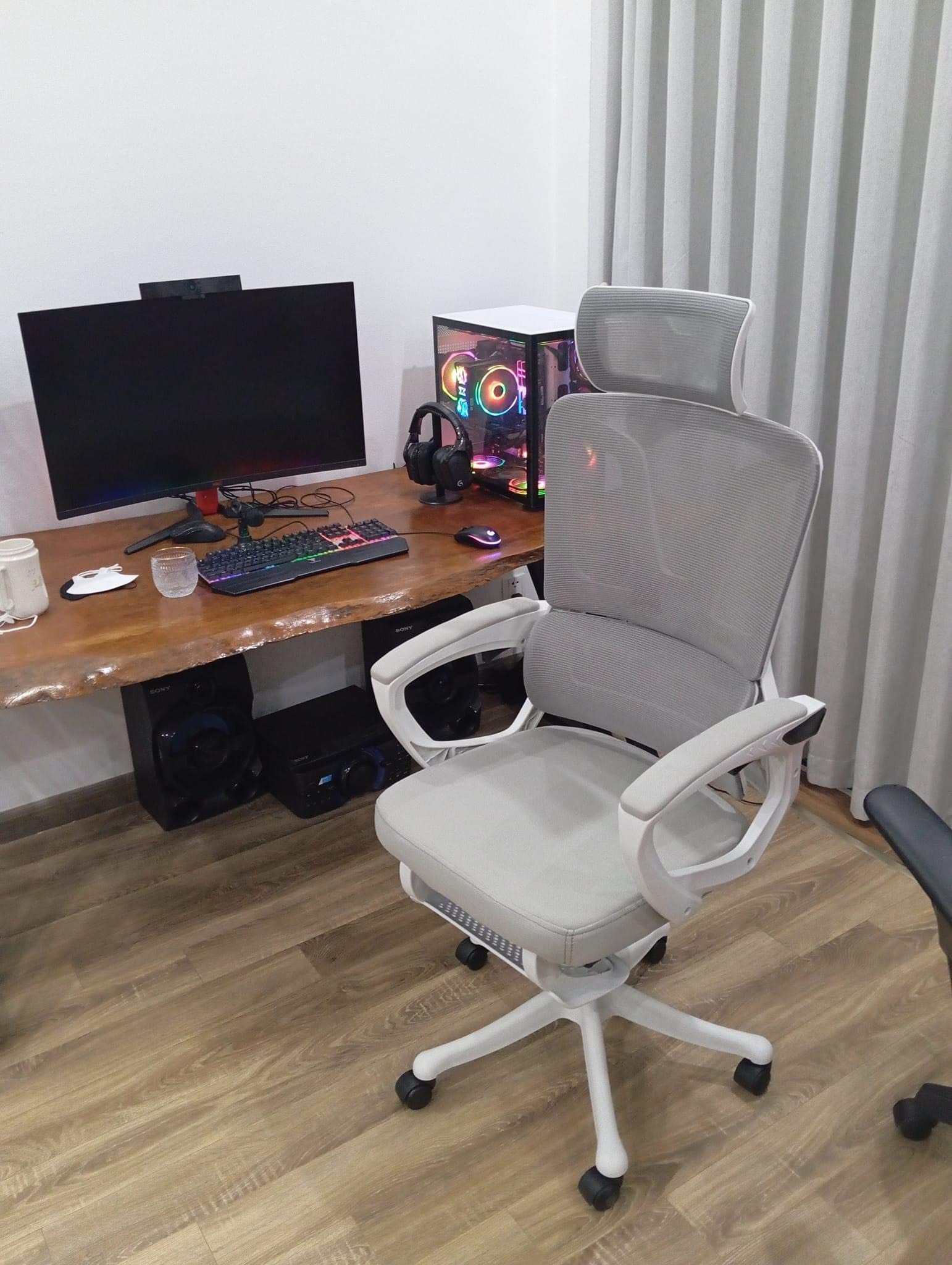 Combo bàn ghế CTH S07 + bàn Gaming Ikea - Ảnh 3