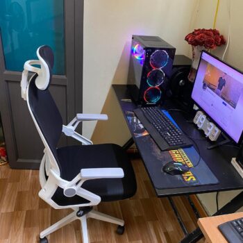 Combo bàn ghế CTH S04 + bàn U mặt gỗ MDF