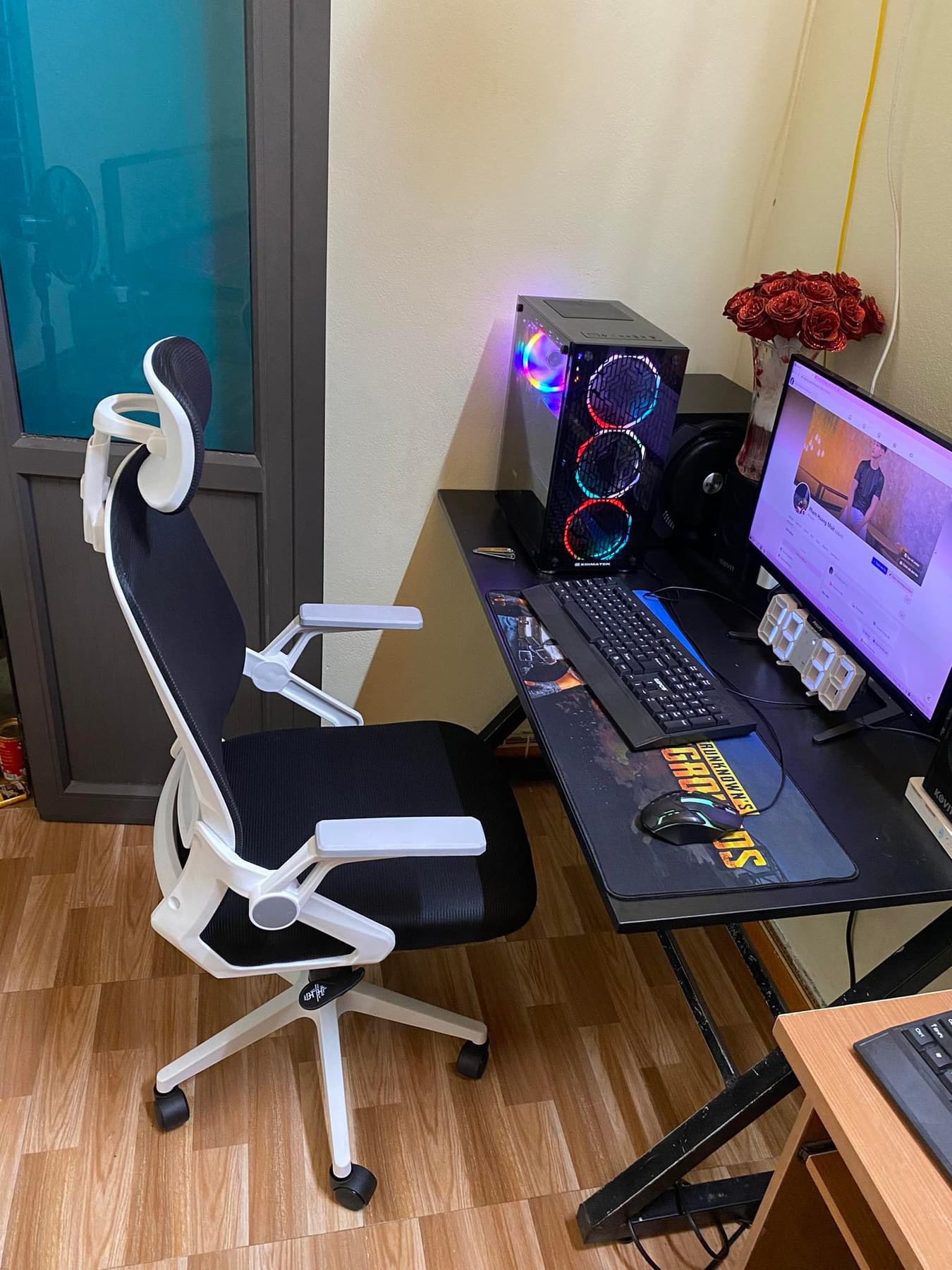 Combo bàn ghế CTH S04 + bàn U mặt gỗ MDF